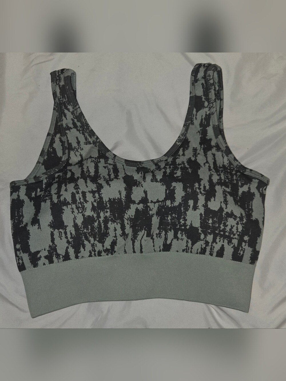 Mono B Sage Sz L Seamless Sports Bra